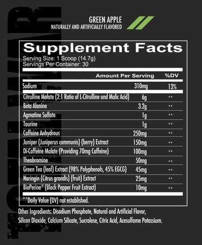 13 Redcon1 Total War 30 serve pre workout